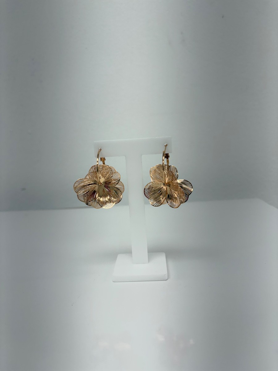 Hanging Flower Earring - rose gold (JLRY007)