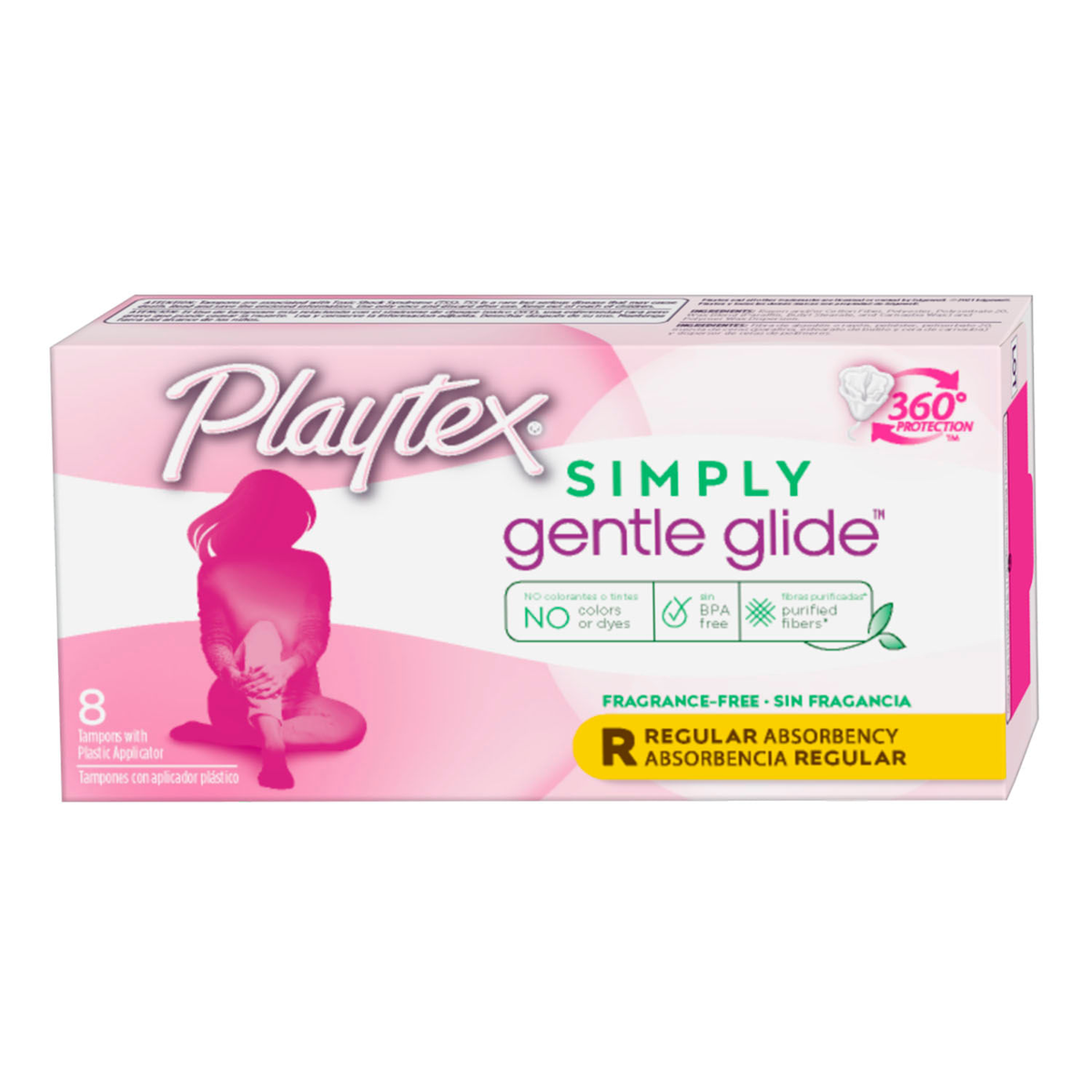 Playtex Simply Gentle Glide Regular 8pk