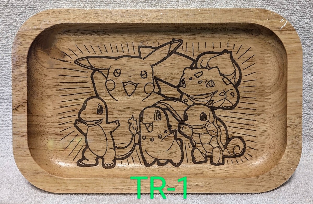 Laser Etched bamboo roiling trays.