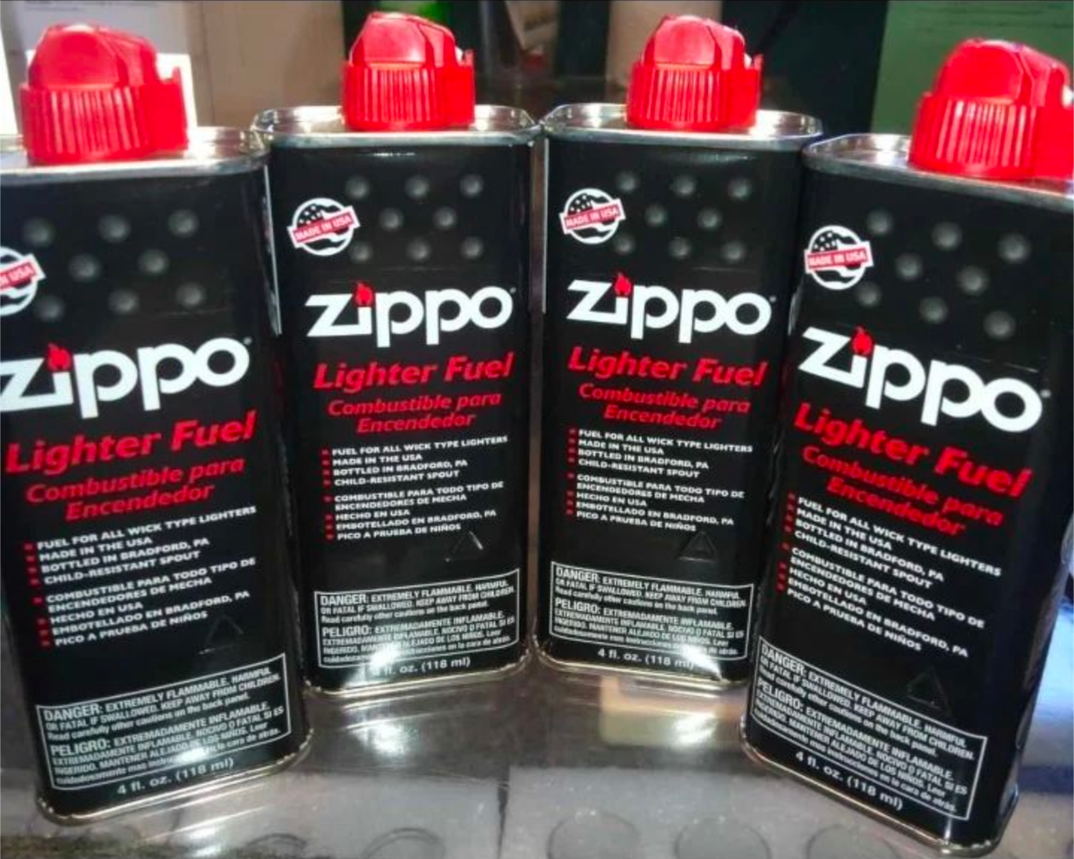 Zippo Lighter Fluid.
