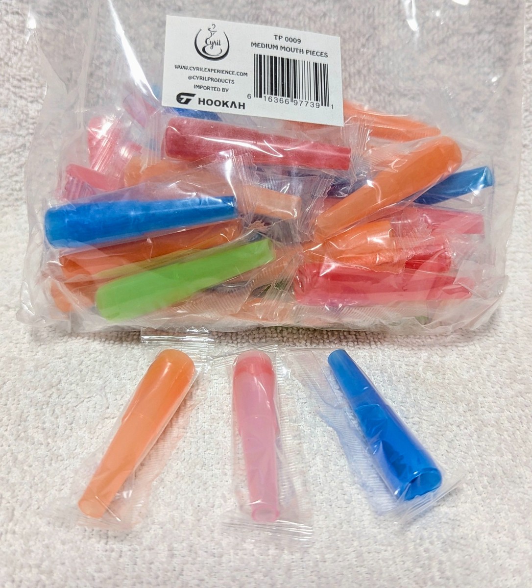 Short Hookah Disposable plastic Tips 3pack.