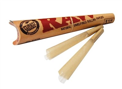 RAW CLASSIC 1 1/4 Cones 6 Per Pack.