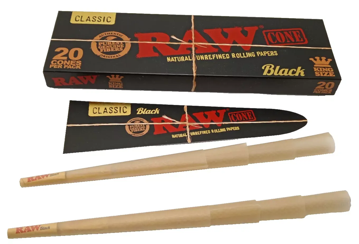 RAW BLACK - King Size Cones - 20 pack