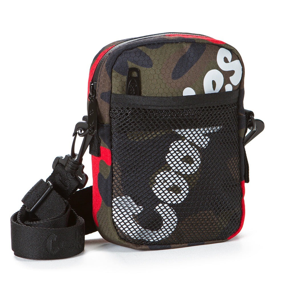 Cookies Layers Smell Proof Nylon Shoulder Bag Red Camo.