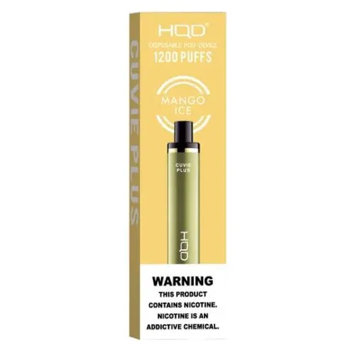 HQD Cuvie Plus 1200 puff. Mango Ice.