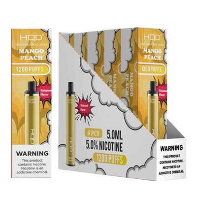HQD Cuvie Plus 1200 puff. Mango Peach.
