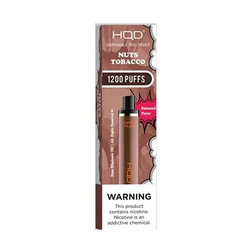 HQD Cuvie Plus 1200 puff. Nuts Tobacco.