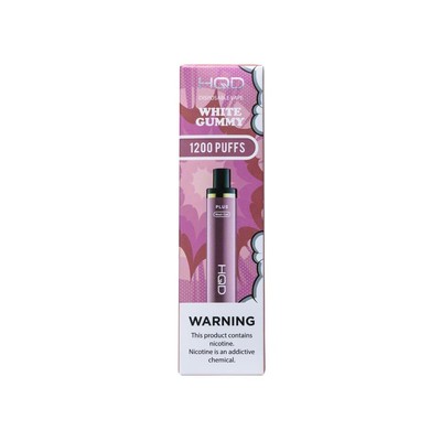 HQD Cuvie Plus 1200 puff. White Gummy.