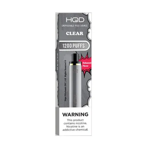 HQD Cuvie Plus 1200 puff. Clear.