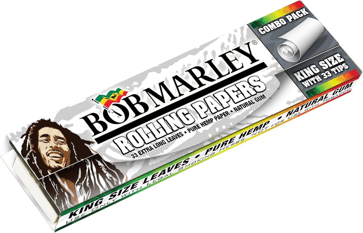 Bob Marley Ultra thin Pure Hemp + Tips King Size.