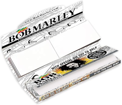 Bob Marley Ultra thin Pure Hemp + Tips King Size.