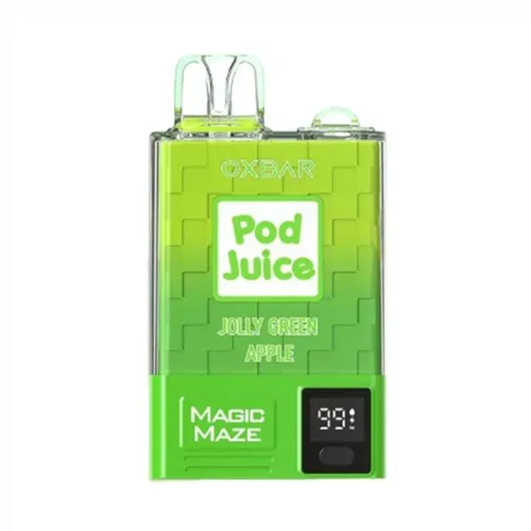 Pod Juice OXBAR 10,000 puffs. Jolly Green Apple.