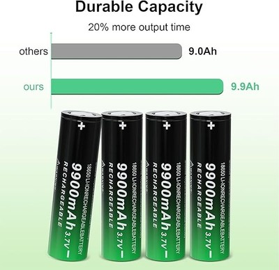 GTL EvreFire 18650 Rechargeable Battery. Flat Sides.