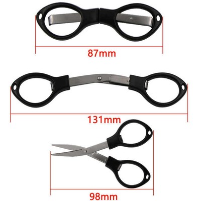 Mini Folding Scissors. Black.