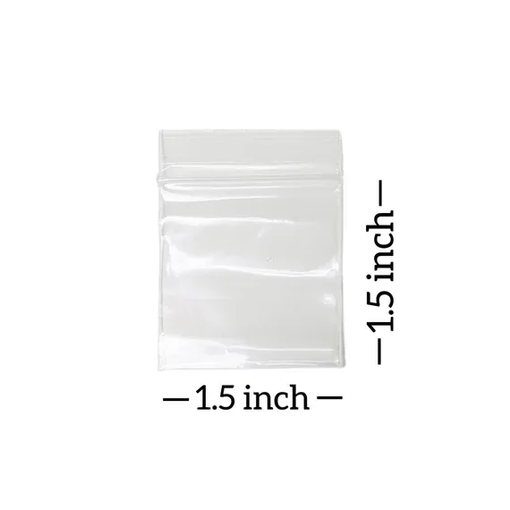 1.5 x 1.5 Baggies Transparent.