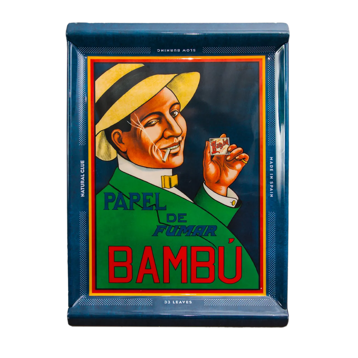 Bambú Smoking Man Rolling Tray. Size- Medium.