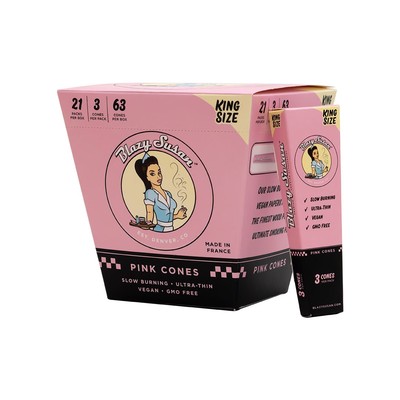 BLAZY SUSAN King Size Pink Pre Rolled Cones 3pk.