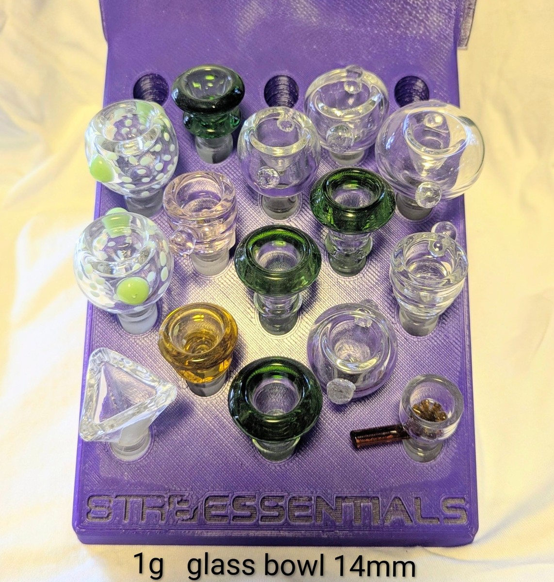 14mm 1G glass bowls.
