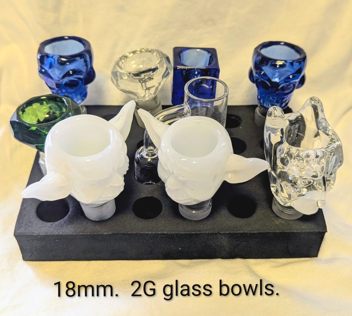 18mm 2G glass bowls.