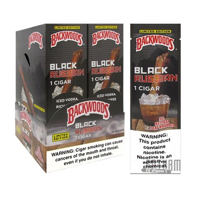 Backwoods Cigarillos. Black Russian Singles.