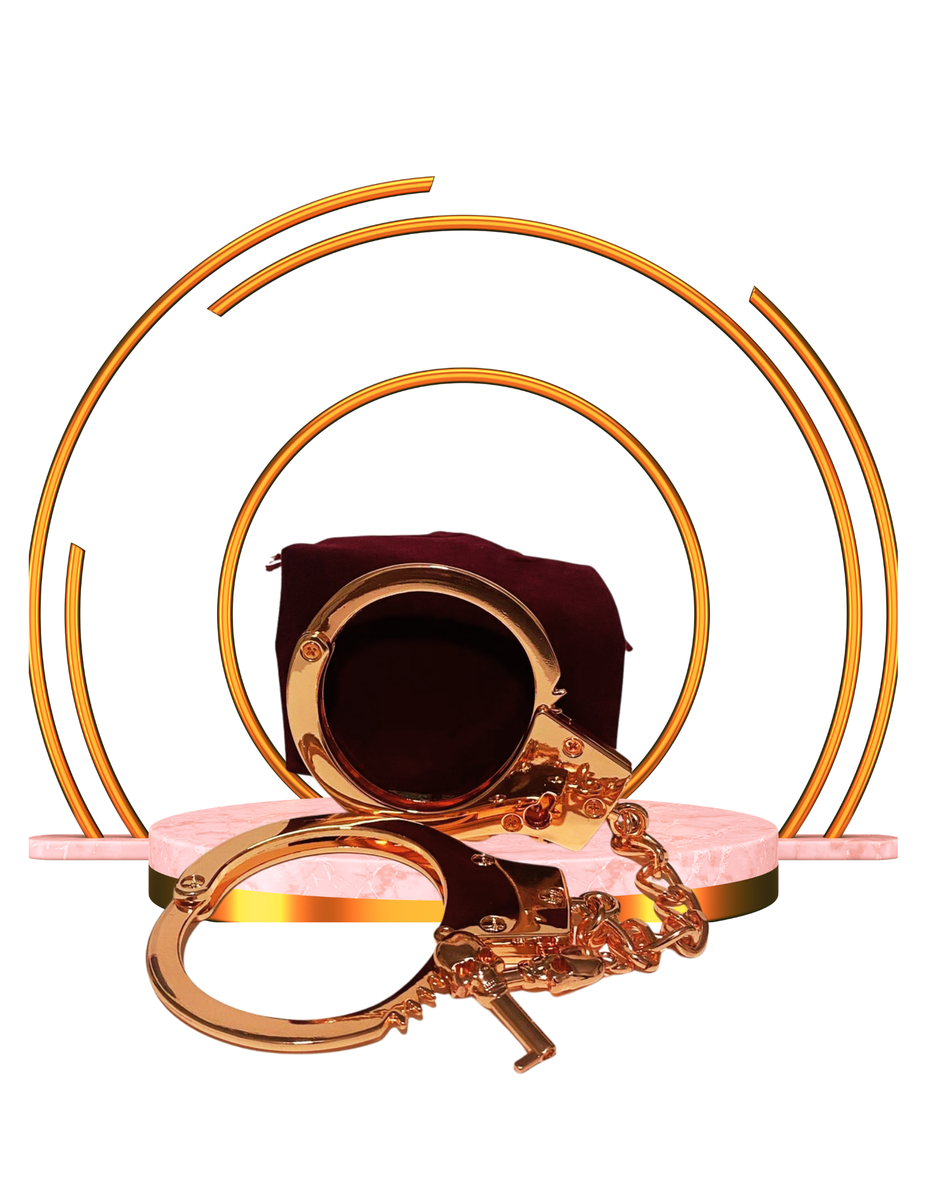 Rose Gold Metal Handcuffs