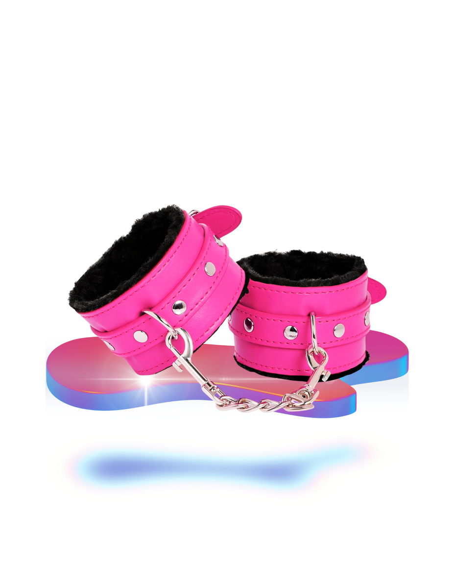 Fuzzy Adjustable Handcuffs & Ankle Bracelets
