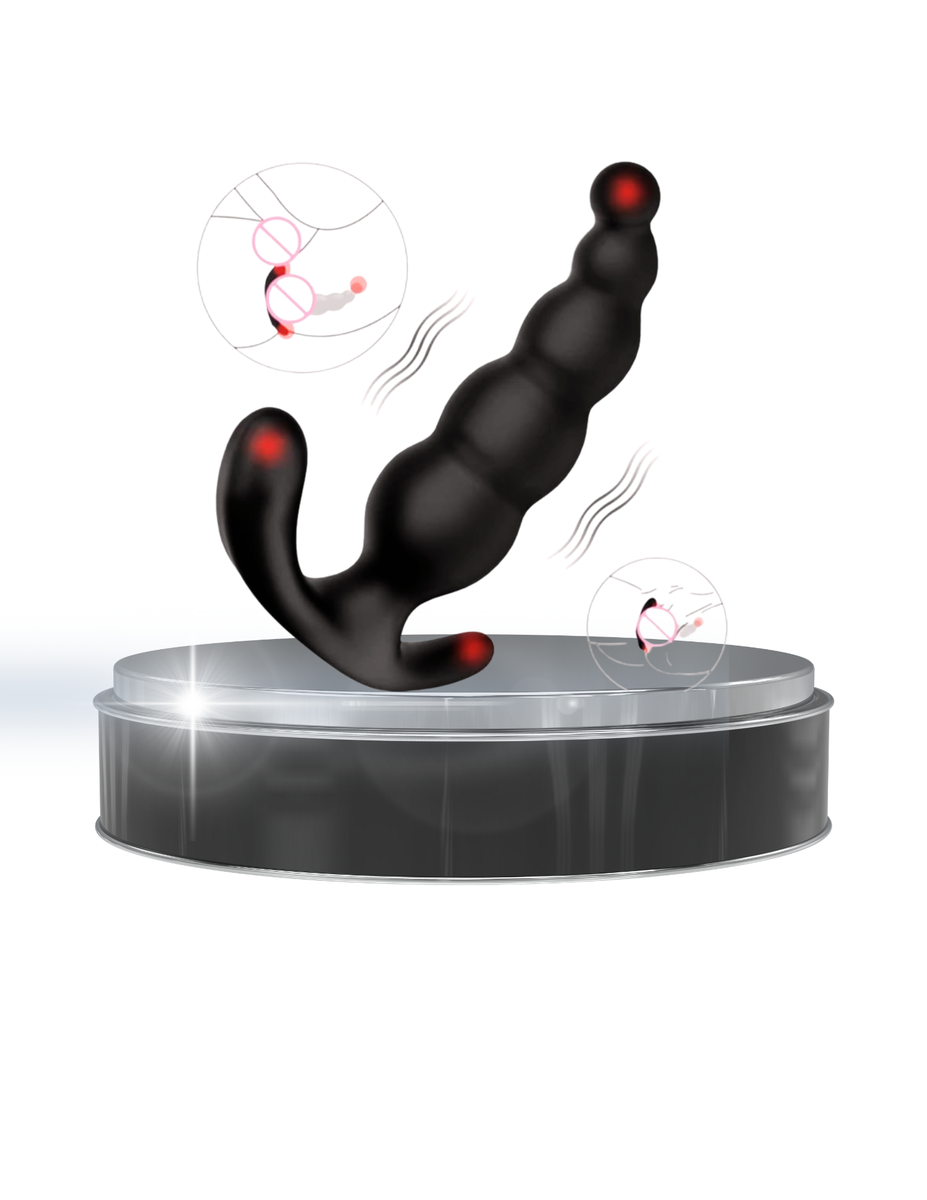 Dipper Big Anal Beads Rechargable Vibrating Butt Plugs w/ Remote Control