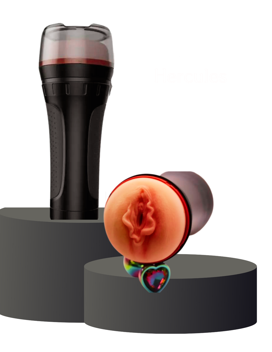 Hercules Vagina Cup "Pocket Pussy" Male Vibrating Masturbator w/ Remote Control