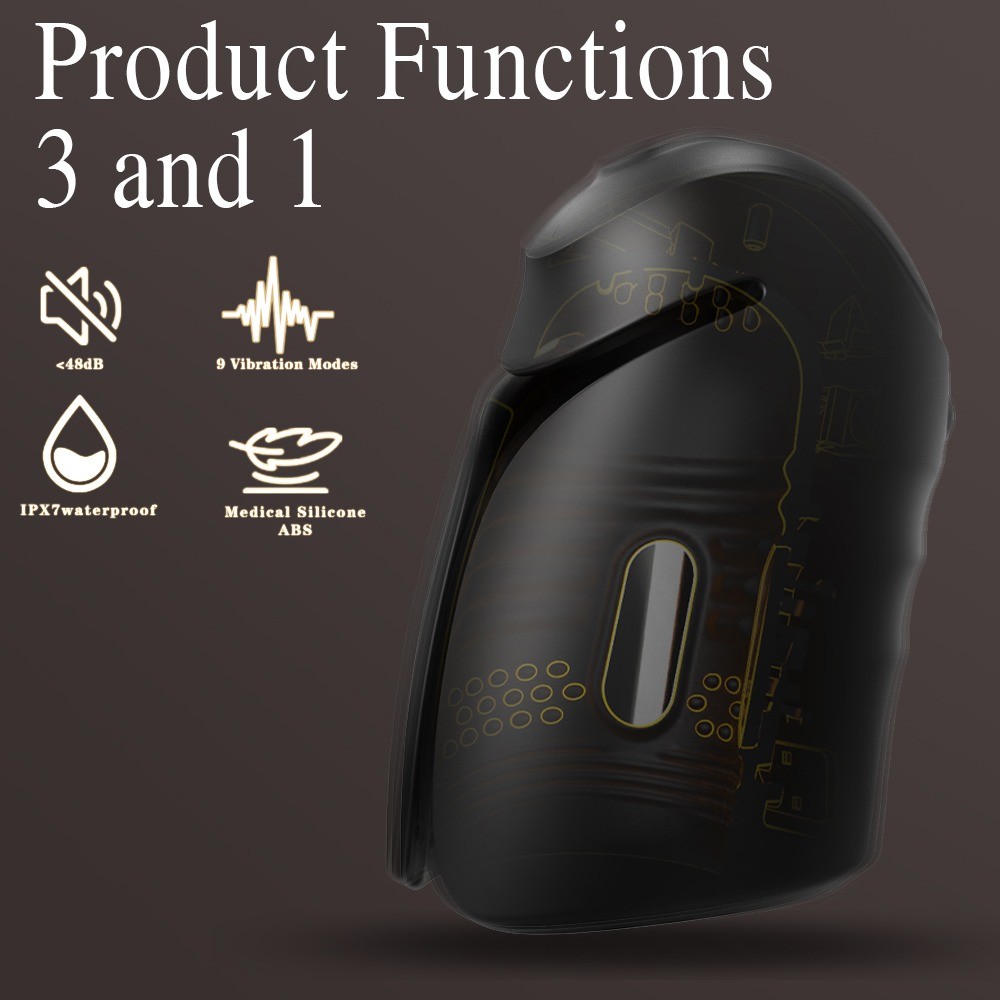 Sparta Pro's Penis Training Male Masturbator Delay Ejaculation Electric Shock Vibration & Glans Stimulator Massager for Men