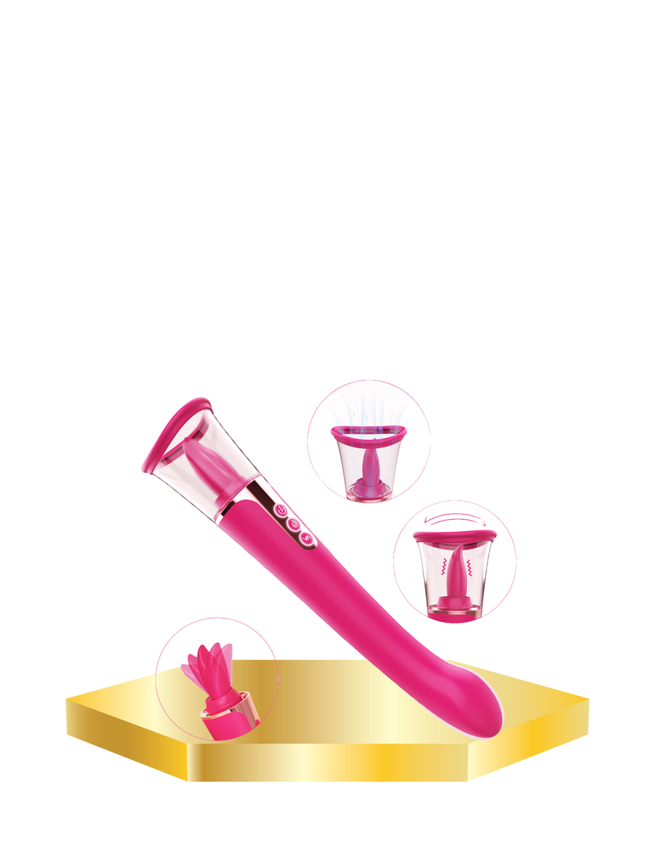 Para Mujer G-Spot Clitoris Tongue Licking, Sucking, & Stimulation Vibrator