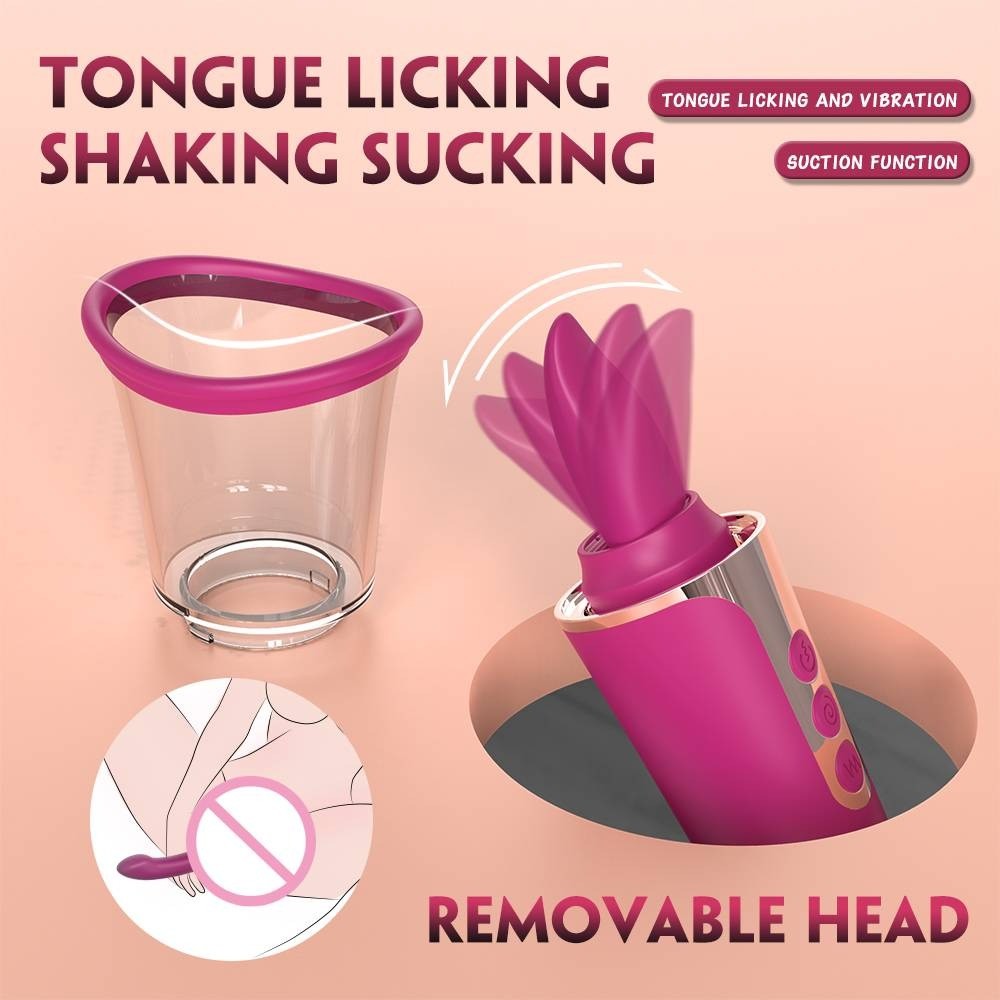 Para Mujer G-Spot Clitoris Tongue Licking, Sucking, & Stimulation Vibrator