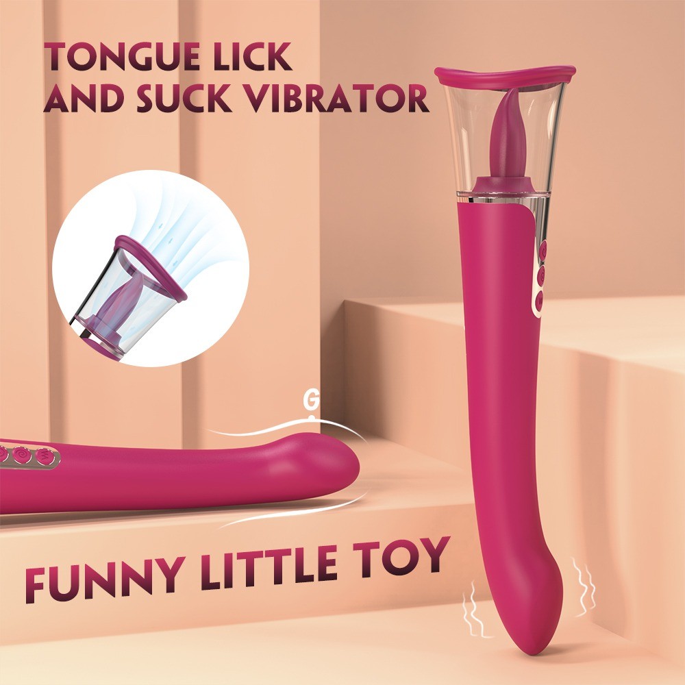 Para Mujer G-Spot Clitoris Tongue Licking, Sucking, & Stimulation Vibrator