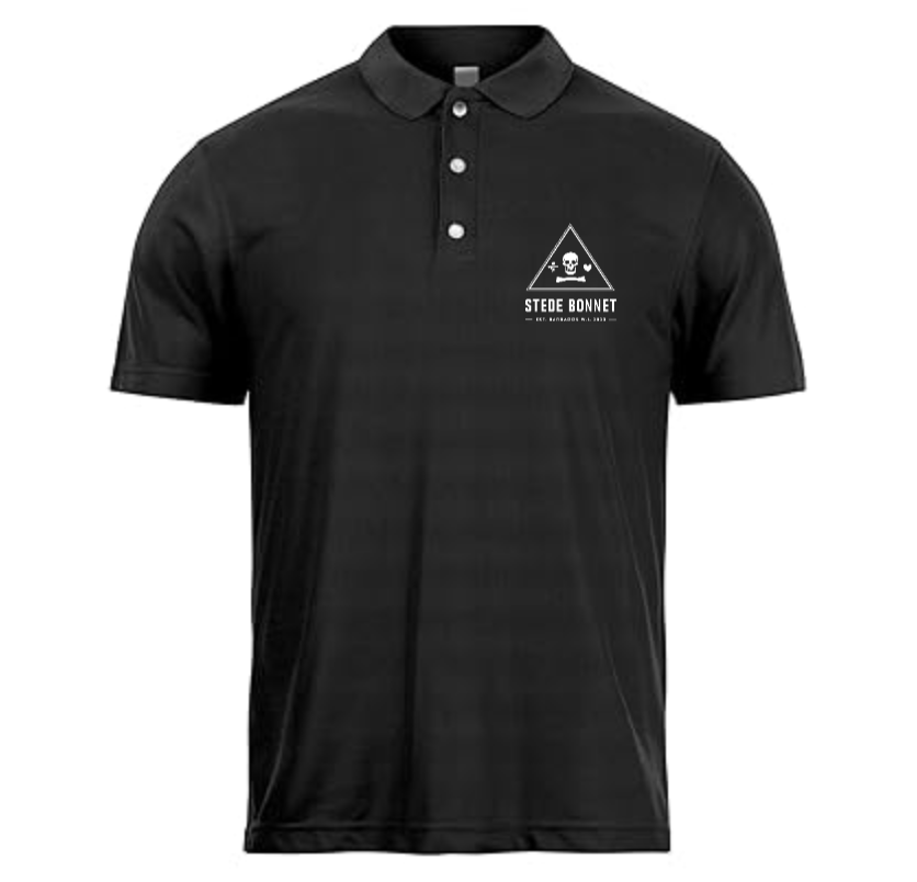 Stede Bonnet Black Polo Mens