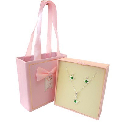 Juego de plata cisne verde