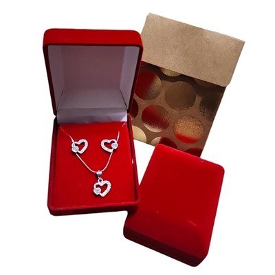 Juego de plata corazón