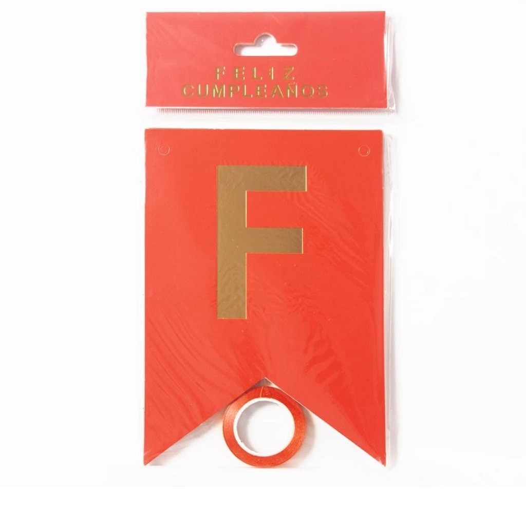 Guirnalda Feliz Cumpleaños roja