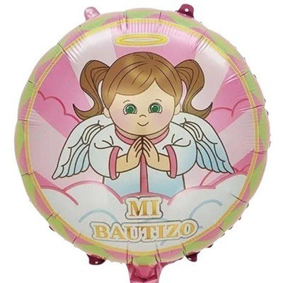 Globo sin inflar Mi bautizo(18")