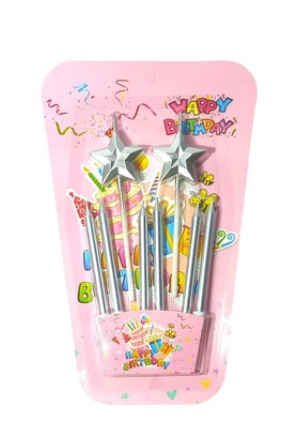 Velitas-estrellas plateado