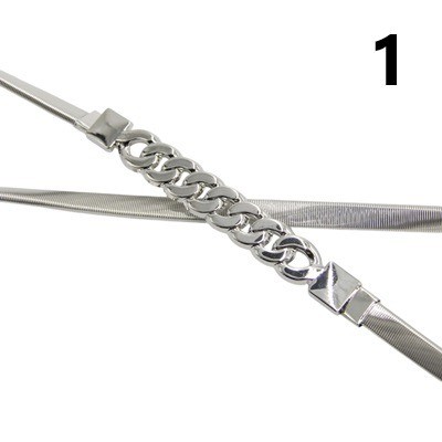 Cinturón ajustable plateado