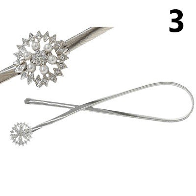 Cinturón ajustable plateado