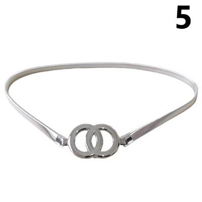 Cinturón ajustable plateado