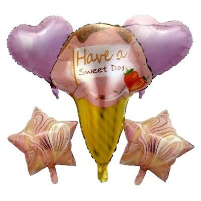 Set de globos sin inflar helado