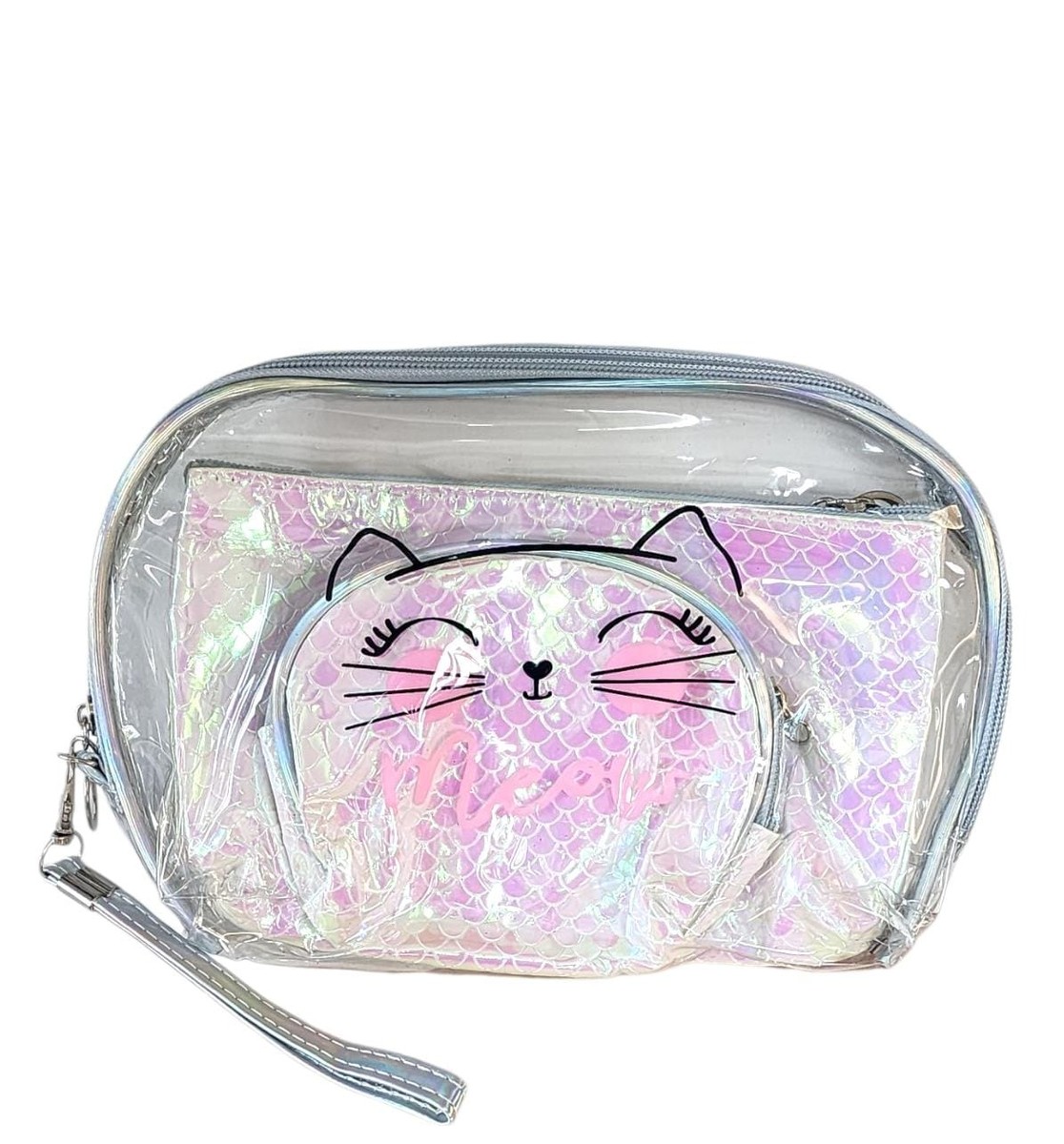 Cosmetiquera gatito (3 piezas)