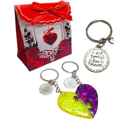 Llavero de resina corazón