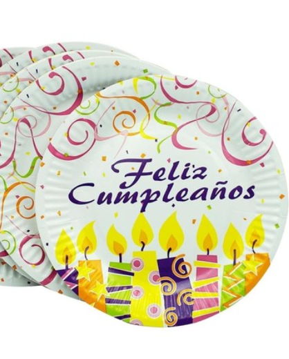 Platos desechables grande