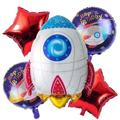 Set de globos sin inflar astronauta