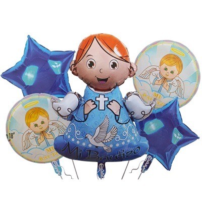 Set de globos sin inflar Mi bautizo