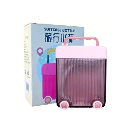Botella Estilo Maleta rosada