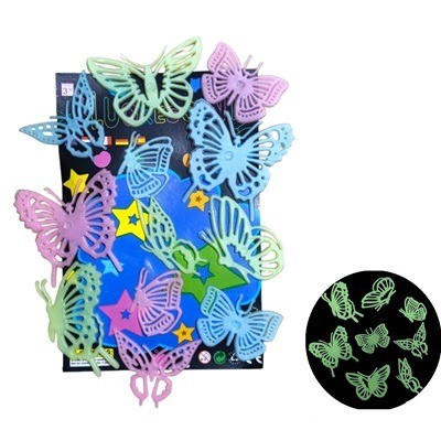 Pegatina fluorescente mariposa