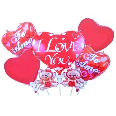 Set de globos sin inflar I love you